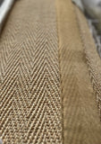 Alfombra de Sisal Natural tejido espiga con borde de tela beige en 3 tamaños