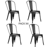 Pack 4 Sillas Tólix Negro Mate